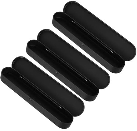 KICHOUSE 3pcs Metal Pencil Case Rectangular Tin Box for Supplies Stationery Pen Container