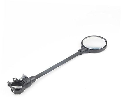 DECORNIJIA Rückspiegel Bike Lenkerrückspiegel Verstellbarer Rohrspiegel Fahrradrückspiegel Fahrrad-retroreflektor Zubehör Schwarz