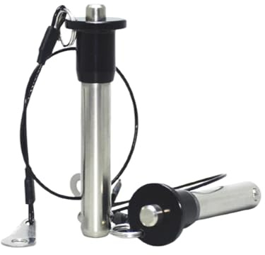 1pc di perno di blocco a sfera con molla con diametro 4mm/5mm, perno di sicurezza a sblocco rapido in acciaio inox con cordino anti-smarrimento utilizzato per altoparlanti line array, 4x25mm