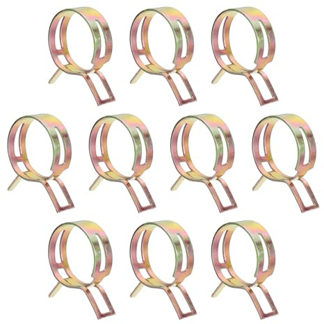 sourcing map 10pcs Spring Band Type Hose Clamps 40mm Fuel Line Hose Spring Clip Silicone Vacuum Hose Pipe Clamp Low Pressure Tube Clip Fastener, Colorful