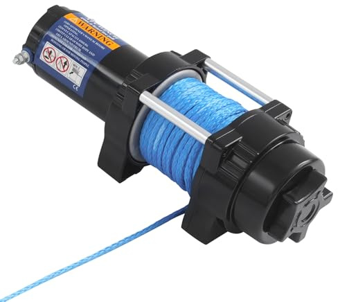 Elektrische Seilwinde 12V Elektrisch Flaschenzug 2041.17kg Zugkraft Seilhebezug 41.5x27.5x17cm Seilzug Elektrowinde
