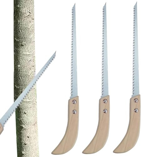 Sierra de mano para jardinería, 3 sierras de podar para podar árboles, Equipo de senderismo para cortar madera al aire libre, árboles de jardín, acampar al aire libre y reuniones en bares