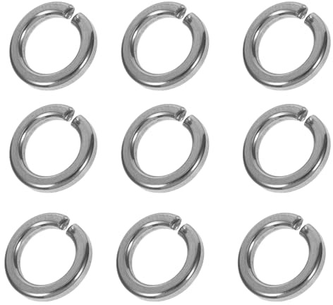 HONMEET 200 Piezas Arandelas de Resorte de Acero Inoxidable Arandelas Planas Antivibración para Reparación Automotriz y Taller de Circulares para Fijación y Distribución de Presión