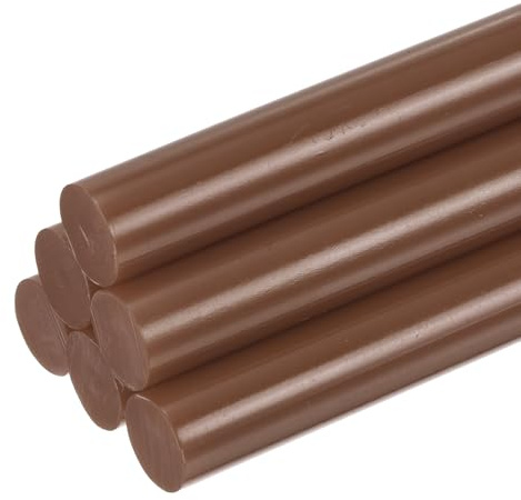 QUARKZMAN 6 Stk Heißklebestäbe 25 cm x 11 mm Heißkleber Bulk Passend Für Die Meisten Mini Heißklebepistolen Für DIY Kunstprojekte Und Schnelle Hausreparaturen Braun