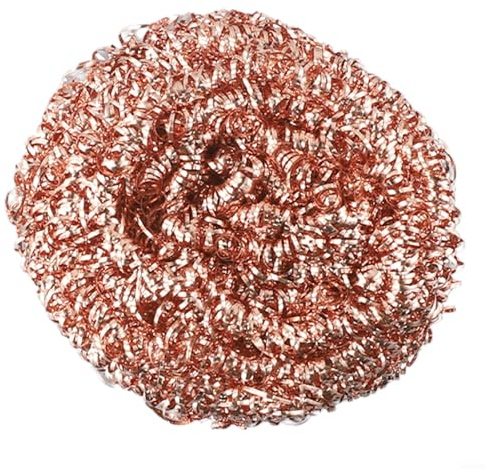 Coated Scourers 10 Pack - Copper Plated Iron Wire Cleaning Balls for Pots and Pans, Slag Remover Tool with Iron Tip Nozzle, Reusable Heavy