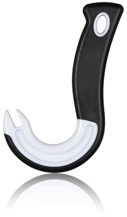 AFIODA Easy Open Ring Pull Can Opener, J Hook Pop Top Opener Tool for Seniors, Arthritis & Weak Hands, Soda Beer Food Tin Jar Lid Lifter Kitchen Gadget, Non-Slip Ergonomic Grip (White)