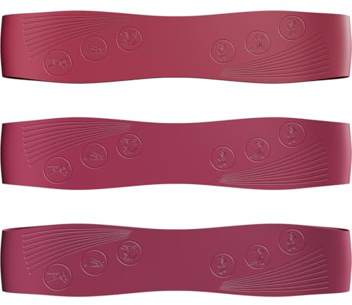 NEOLYMP Pilates Fitnessbänder - Resistance Bands 3er Set – 3 Widerstandsstufen 9/14/18 kg – Silikon Gymnastikband rutschfest für Pilates, Yoga & Bauch Beine Po