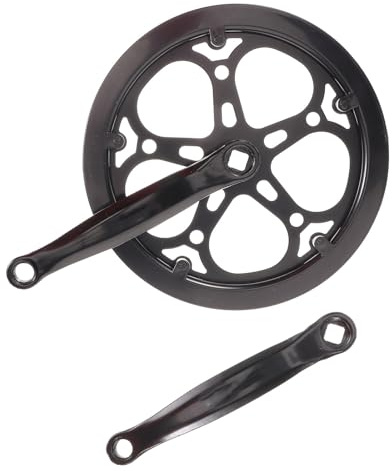 Alasum Kurbelgarnitur 170mm 52 Zähne Vierkantarm für Singlespeed und Bahnräder Leicht und Langlebig