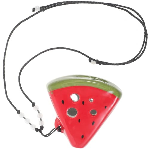 Tragbare Keramik Okarina mit 6 Löchern für Anfänger | Musikinstrument in Retro Form, Leicht zu Tragen, für Übung und Musikliebhaber Zufällige Farbe