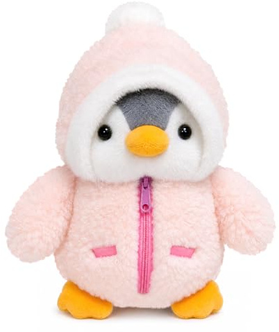 MorLuks Kuscheltier Pinguin, Süßer Plüschtier 25cm, Pinguin mit Hut Stofftier zum Kuscheln & Spielen, Lustiges Puppe Innenraumdekoration Geschenk für Fans Kinder Erwachsene