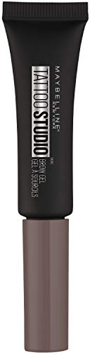 Maybelline TattooStudio Waterproof Eyebrow Gel Makeup, Medium Brown, 1 Count