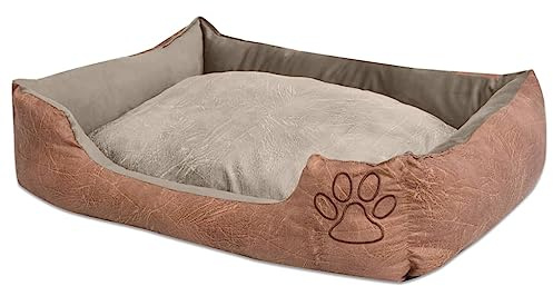 vidaXL Hundebett Kissen PU Kunstleder Gr. XL Hundekissen Hundekorb Hundesofa