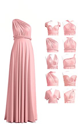 72styles Infinity Kleid mit Bandeau Brautjungfernkleider lang Multi-Way Kleid Wickelkleid Damen Maxi Übergröße Convertible Abendkleider Elegant für Hochzeit Ballkleider Abschlusskleid