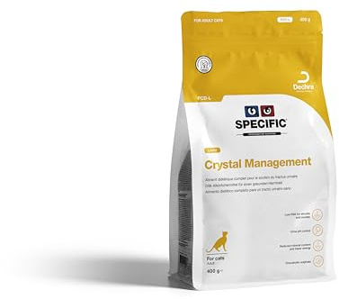 SPECIFIC® Crystal Management Light (FCD-L) 400 g - Trockenfutter für Katzen mit Übergewicht - Auflösung von Struvitsteinen & Beugt Neubildung vor - Geringer Mineralgehalt - DECHRA Veterinary Products
