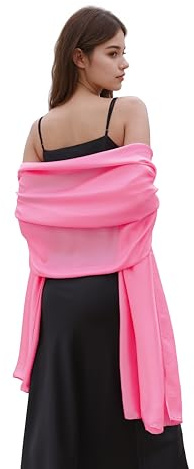 Stola Damen Festlich Schultertuch, dünner Schal für Abendkleid Sommer | Glänzend seidig weich, elegant, Vielseitig bindbar, ganzjährig geeignet,Kleider und Festlichkeiten,Farbvarianten.