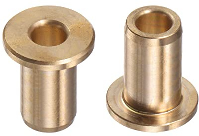 QUARKZMAN 2pz Flangia Cuscinetto Manicotto 6mm Alesaggio 10mm OD 20mm Lunghezza 2mm Flangia Spessore Bronzo Boccola Autolubrificante Boccole Manicotto per Industriale Attrezzature