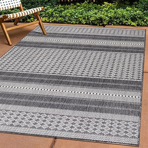 Carpettex Outdoor Teppich Wetterfest 80x250 cm Läufer, Sisal Optik, Beige - Ideal für Balkon, Garten, Terrasse, als Küchenläufer - In&Out Teppich Waschbar, Flachgewebe, Pflegeleicht, Vintage Design