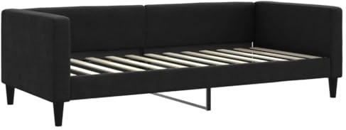 vidaXL Tagesbett Schwarz 90x200 cm Stoff