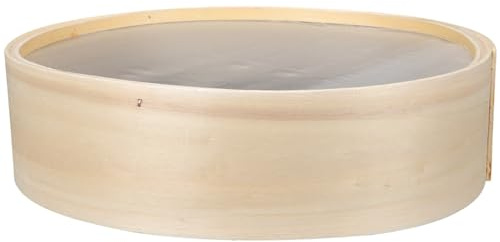 IMIKEYA Mehlsieb Feinmaschige Siebe Mehlsieb Holz Handgehaltenes Mehlsieb Rundes Sieb Zum Backen Von Kuchen Brot Gartenerde