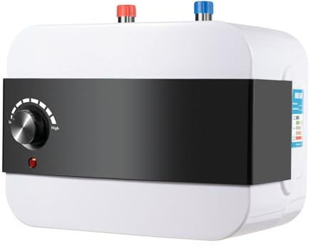 Elektrisk varmvattenbehållare, 1 500 W 6 l varmvattenberedare underbordspanna, liten förvaring varmvattenberedare övre bordspanna för kök, badrum