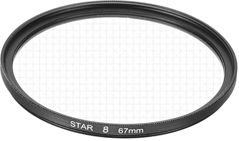 QUARKZMAN Filtre d'Objectif en Étoile de 67 Mm, Filtre d'Objectif en Étoile à 8 Points pour Objectif d'Appareil Photo pour Paysages Nocturnes et Œuvres en Verre