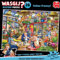 Wasgij Mystery 28, Feline Frenzy - Unique 1000 Piece Jigsaw Puzzles for Adults, Colourful, Challenging and Brainteasing, 1000 Pieces, 100% Recycled Cardboard, Jumbo