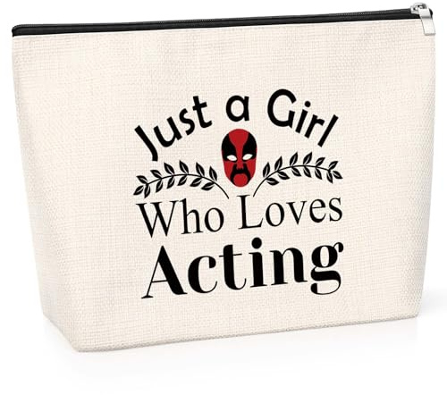Theater Gifts for Women Makeup Bag Theatre Lover Gifts Acting Gift for Women Theatre Drama Gift Drama Student Graduation Gift Appreciation Presents for Drama Teacher Makeup Travel Pouch