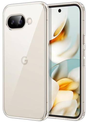 JETech Fodral för Google Pixel 9a 6,3-Tum 2025, Icke-Gulnande Stötsäker Bumper Skyddande Telefonskal, Repskyddande Hård PC-Baksida (Klar)