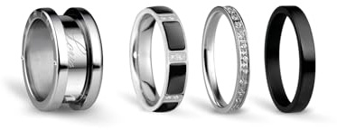 BERING Damen Ring in glänzendem silber - Arctic Symphony Collection aus Edelstahl - Symphony-Set-F