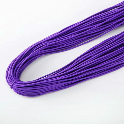 Banda elástica redonda de poliéster de 2 mm de colores, de 5/10 m, con núcleo de goma envuelto, cuerda elástica de alta elasticidad, accesorio de costura DIY, 08, 2 mm, 10 m