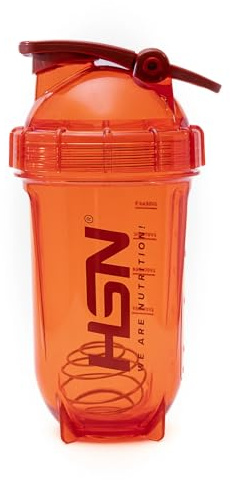HSN Shaker Rocket We Are Nutrition! Libre de BPA | 500ml | Naranja | Vaso Mezclador con Bola Mezcladora | Cierre Hermético y Tapón Anti-Fugas | Sin Olores | Fácil Limpieza