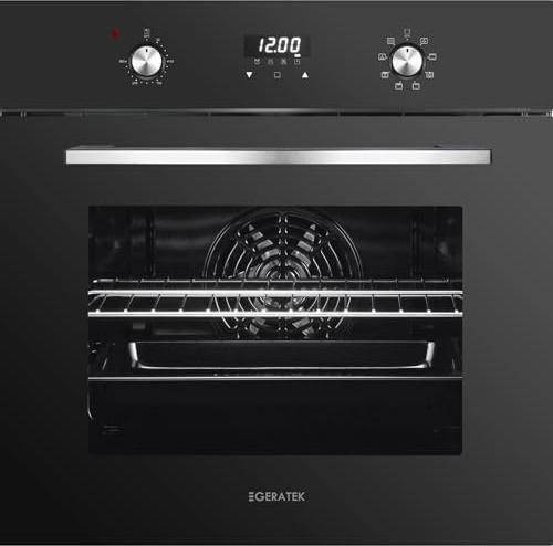 Geratek Girona EB9310BG Einbaubackofen – 64 L Garraum – Energieeffizienzklasse A – 8 Heizarten inkl. Umluft & Grill, Teleskopauszug & Touch-Display – Schwarz