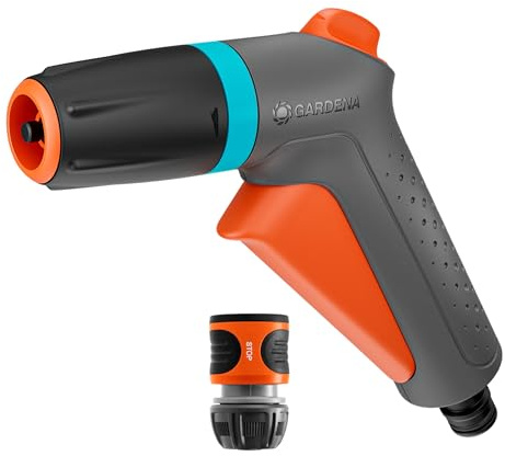 Gardena Set Lancia per Pulizia Classic con Acqua-Stop Lance Irrigazione: Lancia per tubo da giardino, Per pulire e irrigare, Due tipi di getto, Progettato per durare nel tempo (18361-20)