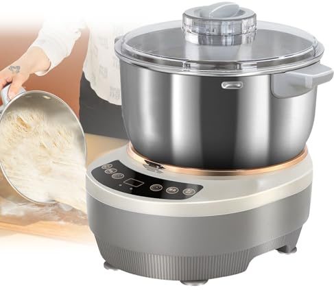 Macchina Impastatrice Da 5L/7L Con Funzione Di Fermentazione - Coperchio Superiore Staccabile, Struttura in Acciaio Inossidabile | Impastatrice Rapida Da 200 W Per Pizza, Pane,5L