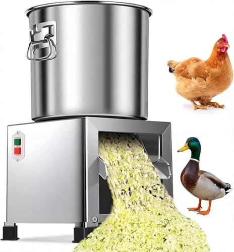 Picadora eléctrica de verduras, corte de alta velocidad de 1800 W a 3500 RPM, 4 cuchillas de acero inoxidable para un procesamiento eficiente de alimentos para pollos, patos y cerdos