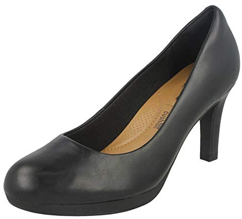Clarks Adriel Viola Womens Black Leather, 4.5