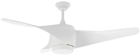 Orbegozo CP 99132 - Ventilador de techo con luz LED, 3 palas de diseño curvo, 132 cm de diámetro, temporizador de hasta 8 horas, 3 velocidades de ventilación, 70 W, color blanco