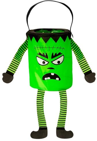 W WIDMANN MILANO Party Fashion - Halloween Süßes oder Saures Tasche | Beutel mit baumelnden Armen und Beinen zum Sammeln von Süßigkeiten, Accessoire für Halloween, Karneval, Mottopartys