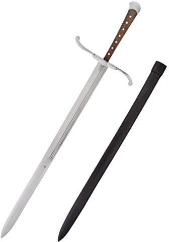 Ulfberth handgeschmiedetes Langes Messer mit Scheide, länge: ca. 115 cm | ungeschärft, Dekorative Replik 16. Jh., für Mittelalter Reenactment & Historische Darstellungen, Ausstellungsstück, ab 18
