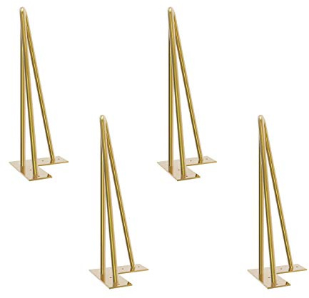 Haarnadel Tischbein 4x Hairpin Leg Möbelbein Haarnadelbeine aus Metall Tischzubehör DIY für Esstisch Couchtisch Schreibtisch