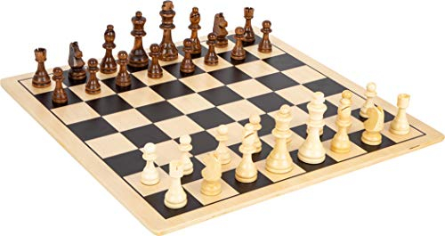 small foot Schach und Dame XL aus Holz, für 2 Spieler, 2 Gesellschaftsspiele, extra groß, ab 6 Jahren, 11784