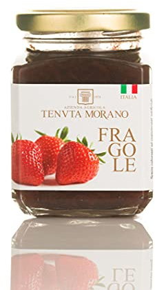 TENUTA MORANO - Composta artigianale di fragole coltivate da noi, senza conservanti e coloranti, Gourmet, alta qualità, fatta a mano, prodotto naturale, marmellata e confettura extra, 240 gr