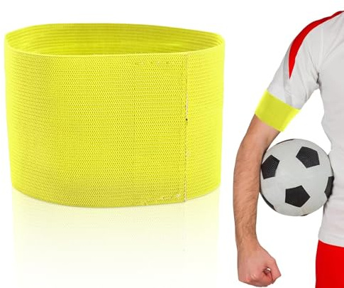 Fußball Armbinde, 31x6,5cm/12,2x2,6 Zoll Nylon Elastische Kapitänsbinde Fußball Kapitän Armband Team Gruppen Arm Band Fußball Armbänder Spieler einstellbare Arm Bands für Erwachsene Jugend Sport