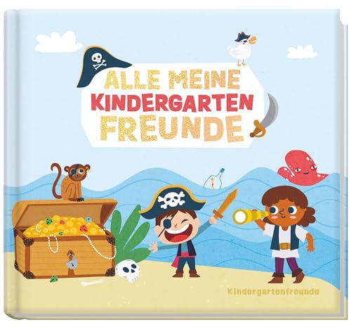 Häfft® Lernfreunde Freundebuch Kindergarten Piraten Alle meine Kindergartenfreunde: Freundealbum zum Malen, Ankreuzen, Ausfüllen - nachhaltig & klimafreundlich