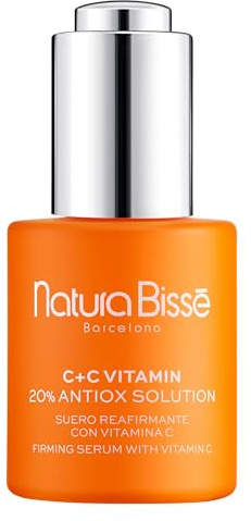 Natura Bissé C+C Vitamin 20% Antiox Solution | Sérum Facial Raffermissant à la Vitamine C, à l'Alpha-Arbutine, à la Carnosine et à l'Extrait de Curcuma et de Pin | 30 ml