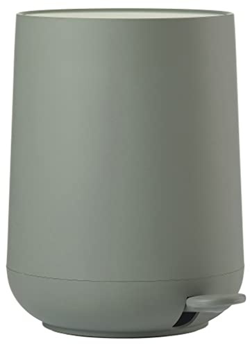 Zone Denmark Nova Mülleimer fürs Bad, Kosmetikeimer, Abfalleimer fürs Badezimmer, Durchm. 23 cm, Höhe 29 cm, Fassungsvermögen 5 Liter, Olive Green (Grün)