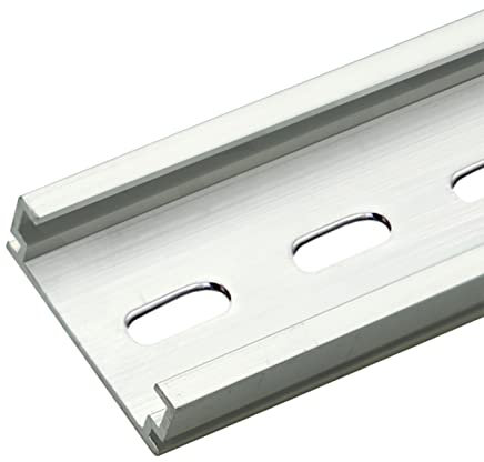 TEN-HIGH Slotted Aluminum DIN Rail, 2PCS Aluminum DIN Rails for Hardware Components Mounting,1000mm