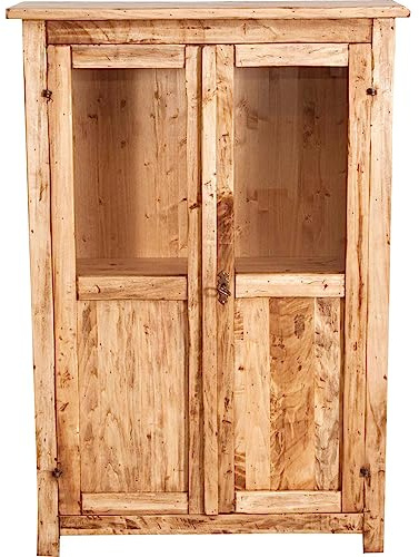 Biscottini Vitrine für Wohnzimmer aus Holz, 68 x 25 x 98 cm, Barschrank für Liköre, Küchenmöbel und Wohnzimmermöbel
