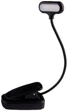 WouND LED Reading Light Adjustable LED Book Light With Goosenecks Clip 5 LEDs AAA Battery Powered Flexible Night Reading Desk Lamp Flexible Lightweight Eye-caring
