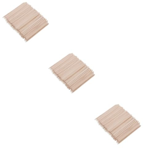 FRCOLOR 300piezas Palillos De Madera Para Manicura Empujadores De Cutículas De Naranja Herramientas Para Cuidado De Uñas